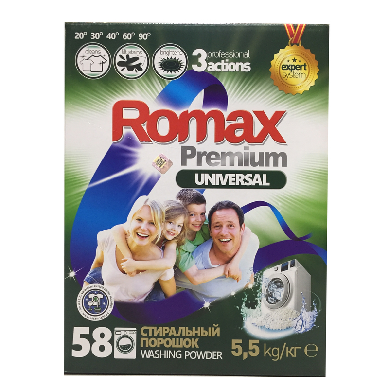 Romax Стиральный порошок Premium Universal 5,5кг короб
