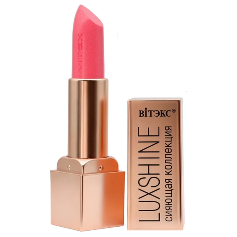 Biтэкс Помада-блеск для губ LUXSHINE Сияющая коллекция,Тон 02 Розовое сияние
