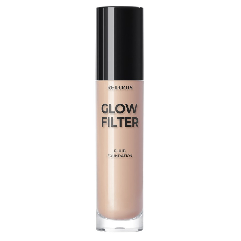 Relouis Сияющий тон-ный флюид с эффектом «фильтра» Glow Filter Fluid Foundation,тон 02 Natural Beige