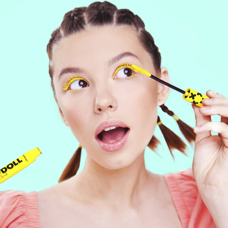 Belor Design Тушь BAD DOLL цветная объемная, желтая