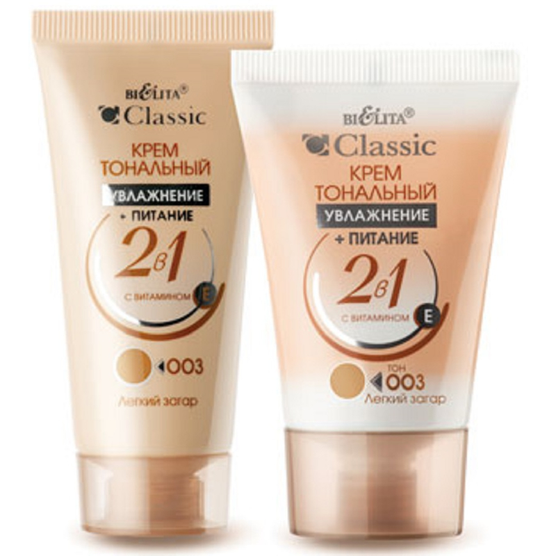 Bielita Крем Тональный 2в1 с вит.Е CLASSIC 003 Легкий Загар 30мл 