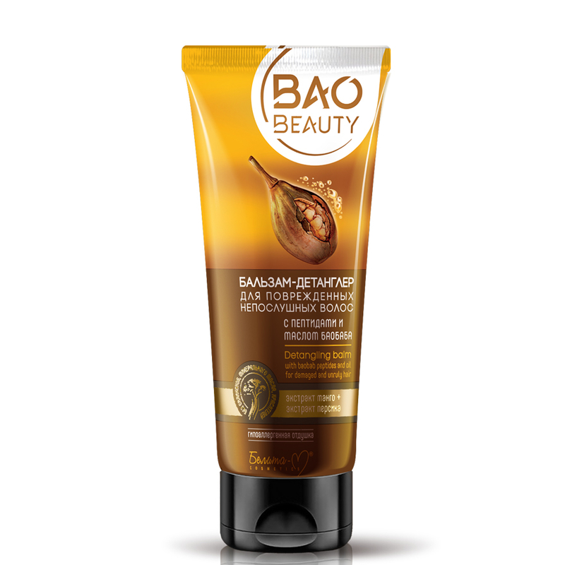 Белита-М BAOBEAUTY Бальзам-детанглер для повреж непосл волос с пептидами и маслом баобаба 200 г