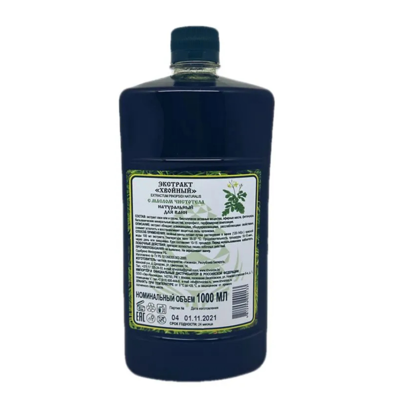 Экстракт "Хвойный" с маслом чистотела д/ванн, 1000 мл
