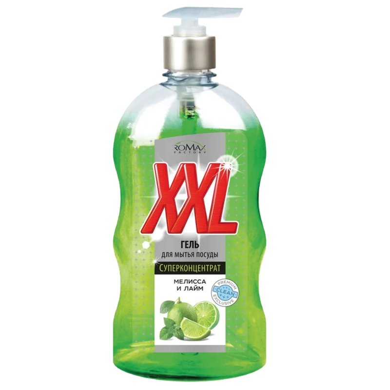 Ромакс Гель для мытья посуды  XXL мелисса и лайм 650г
