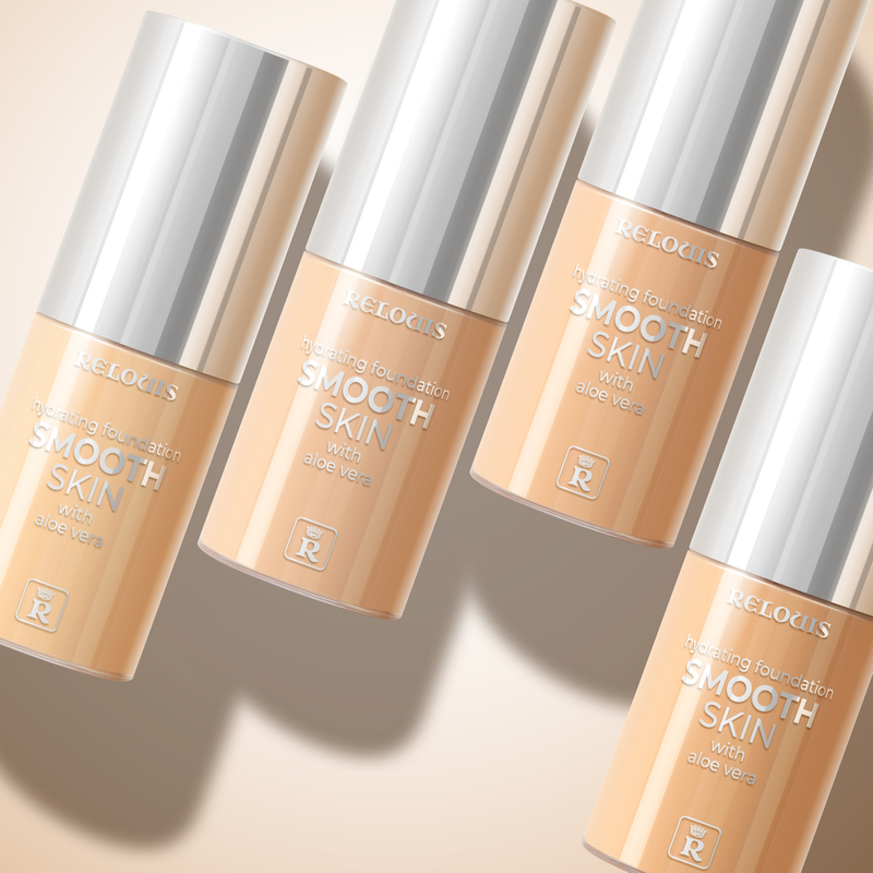 Relouis Крем тональный увлажняющий Smooth Skin с алоэ вера 04 песочный бежевый