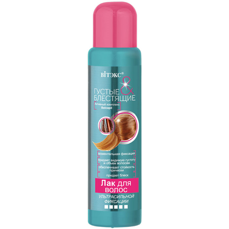Biтэкс Густые и Блестящие Лак д/волос Ультрасильная фиксация 500мл