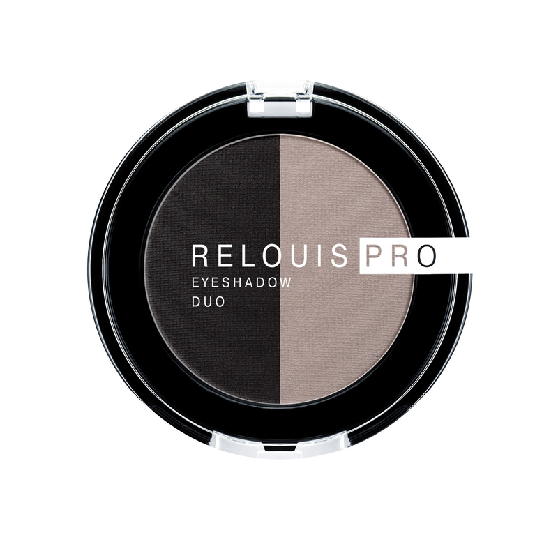 Relouis Тени д/век PRO eyeshadow DUO тон 106 (16 Sharkskin+17 Carbon)