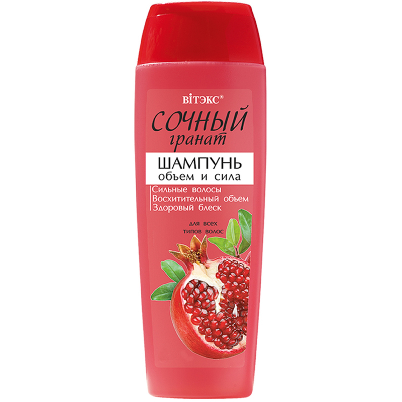 Biтэкс Сочный гранат Шампунь Объем и Сила д/всех волос 400мл