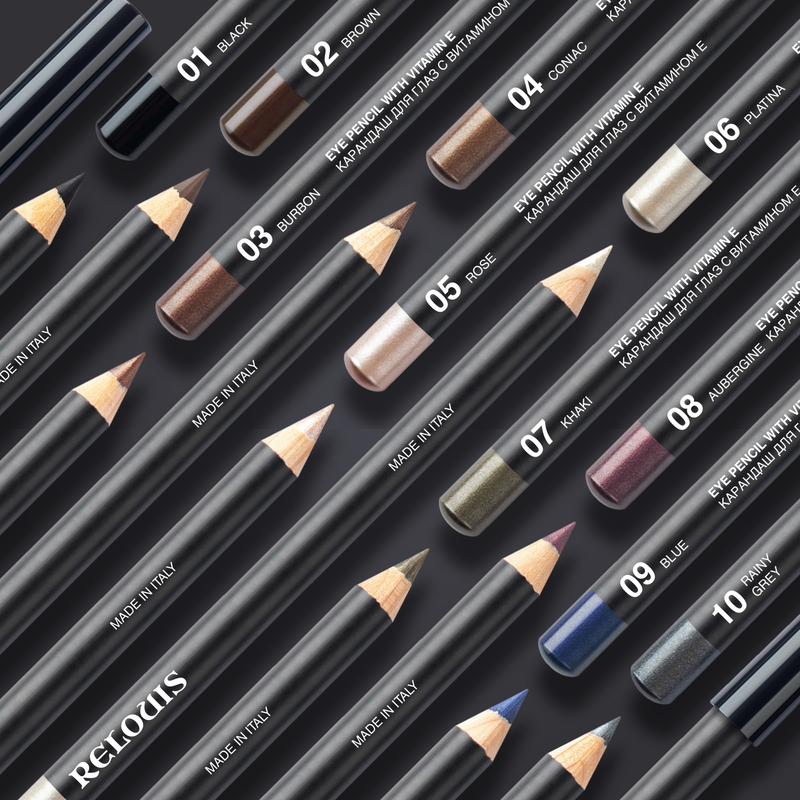 !Relouis Карандаш для глаз с витамином Е 08 aubergine