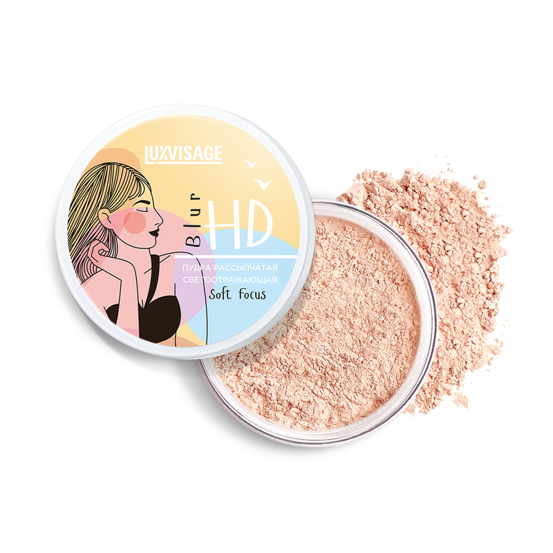 LUX visage Пудра рассыпчатая светоотражающая HD Blur Soft Focus Универсальная