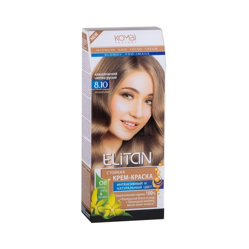 Крем-краска Элитан стойкая д/волос тон 8.10 Классический