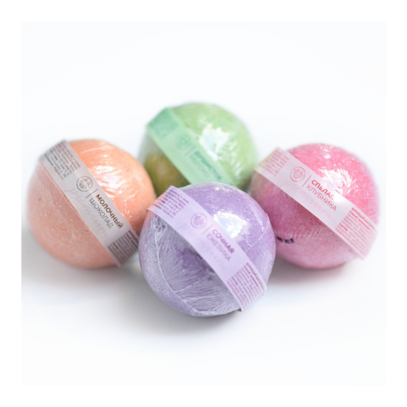 МИЛОЛИКА Шарик бурлящий для ванны Клубника 130мл