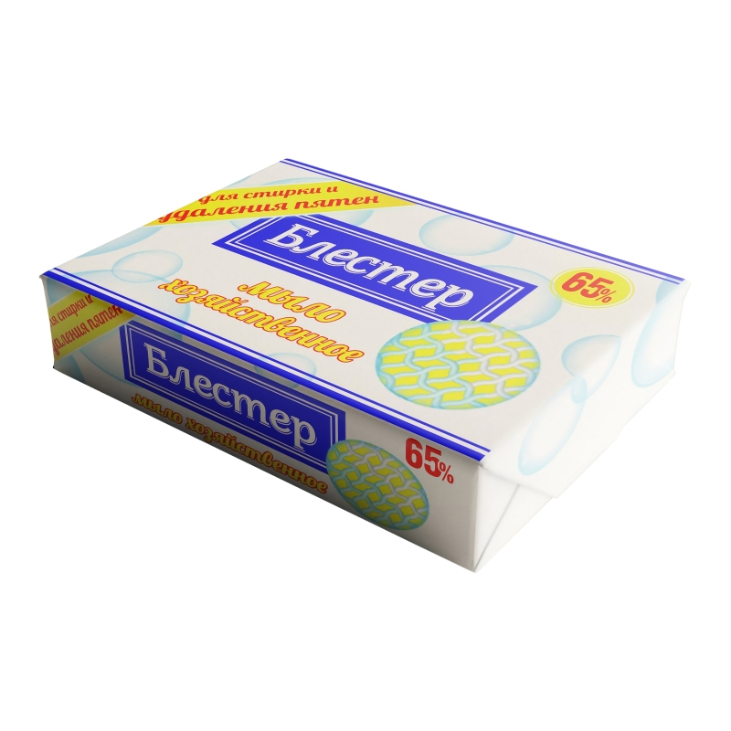 Мыло Хозяйственное 65% д/стирки и удаления пятен 125г Блестер