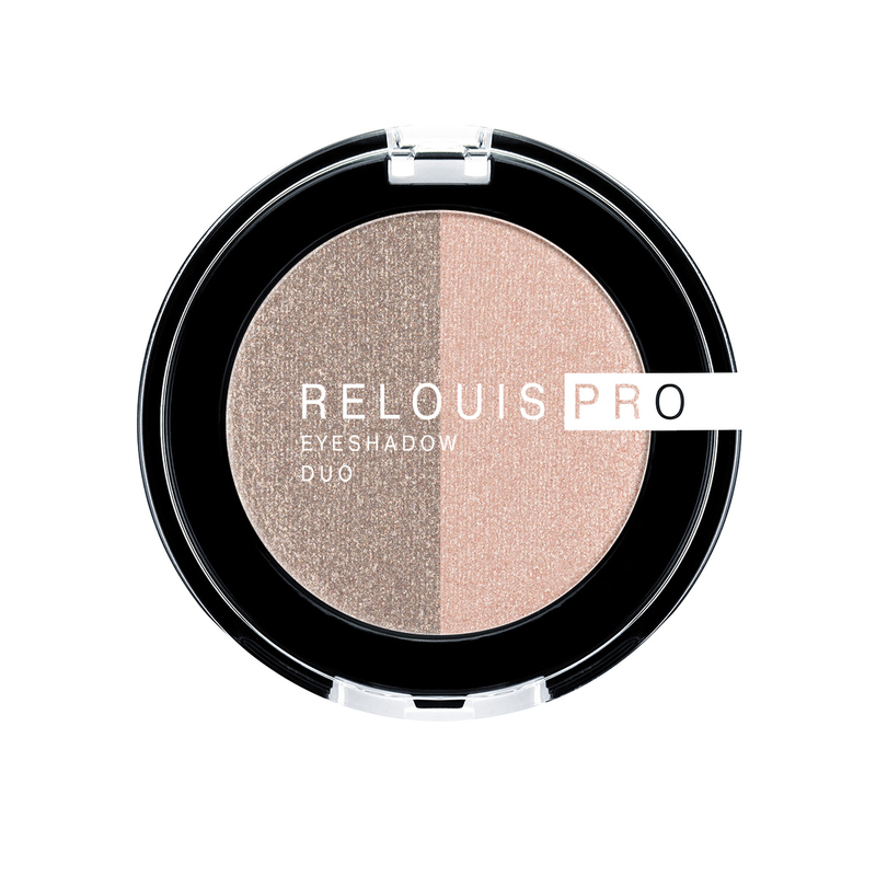 Relouis Тени д/век PRO eyeshadow DUO тон 112 (51 Peachy Keen+52 Cocoa Milk)