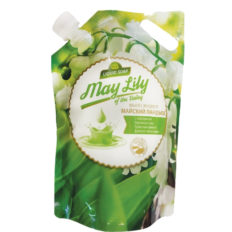 Ромакс Мыло жидкое  Майский ландыш Дой-пак 1кг 