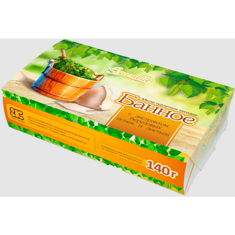 Мыло Банное с экстрактом березовых почек и листьев 145г