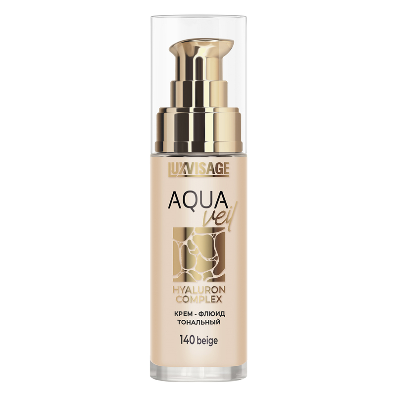 LUX visage Крем-флюид тональный AQUA veil HYALURON COMPLEX, тон 140 Beige 