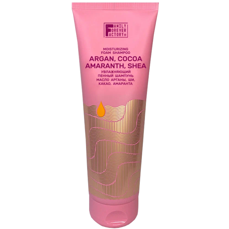 FamiLy Forever Шампунь Пенный Увлажняющий Масло арганы, ши, какао, амаранта 250мл