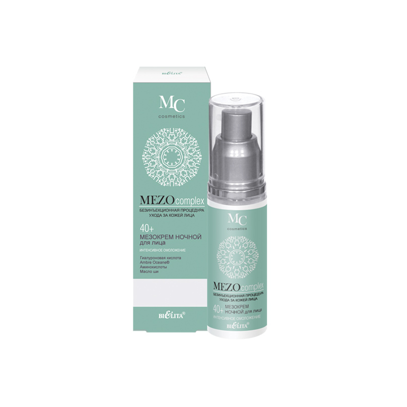 Bielita MEZOcomplex 40+ Мезокрем ночной д/лица интенсивное омоложение 50мл