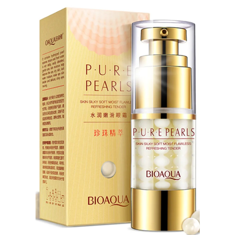 BIOAQUA PURE PEARLS Крем Увлажняющий для кожи вокруг глаз с эссенцией жемчуга 25г 12шт/уп