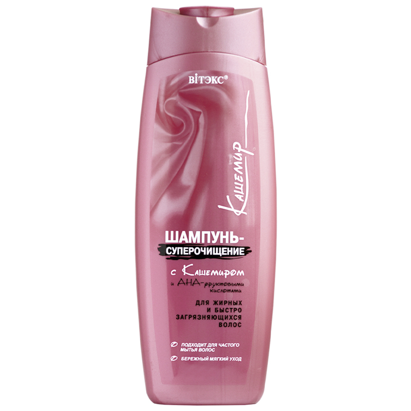 Biтэкс Кашемир Шампунь-Суперочищение д/жирных д/улучшения эластичности 500мл
