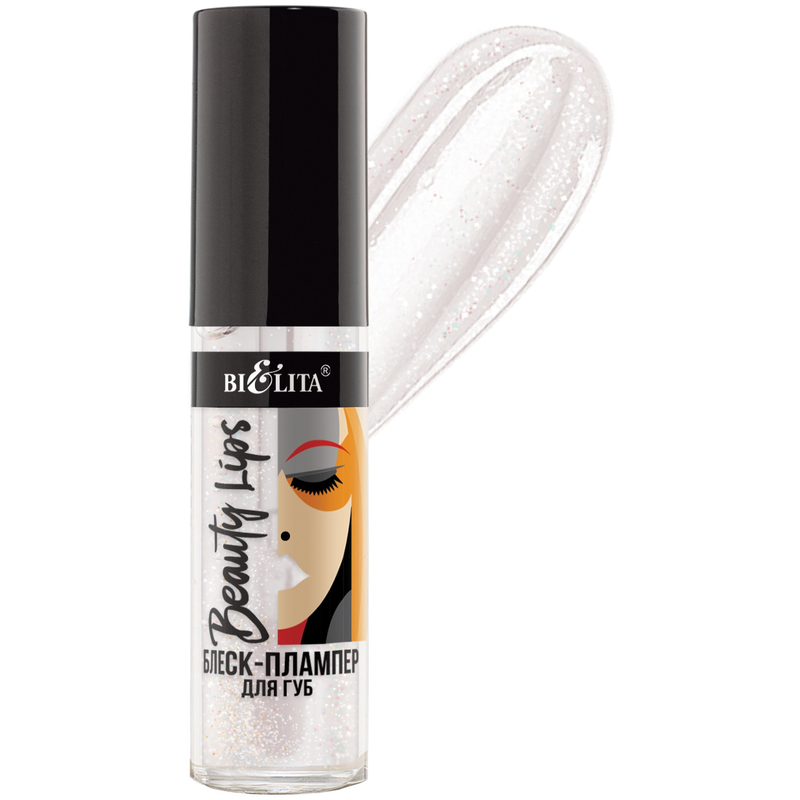 Bielita Beauty Lips Блеск-плампер для губ, тон 01 Clear Sparkle 5мл