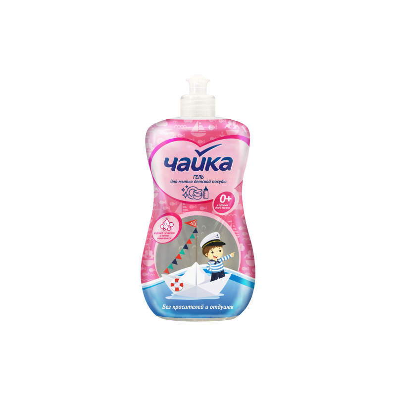 Средство Гель д/мытья посуды Чайка д/детской посуды 500мл