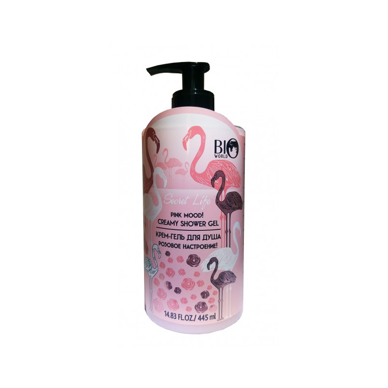 BIO WORLD Secret Life Detox Therapy Крем-гель д/душа Розовое настроение 445мл