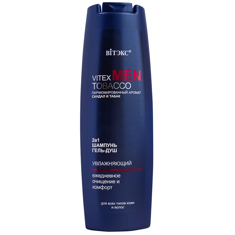 Biтэкс MEN TOBACCO Шампунь & Гель-душ 2в1 д/всех типов кожи и волос 400мл