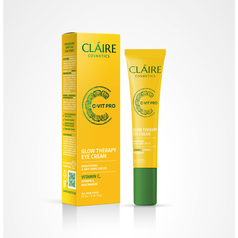 CLAIRE C-VIT PRO Крем д/кожи вокруг глаз GLOW THERAPY 15мл